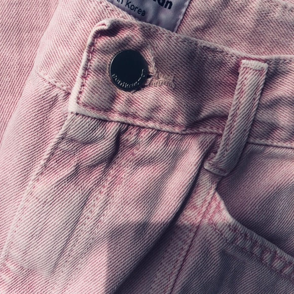 Korean Design Pink Denim Pants - Picture 8 of 16